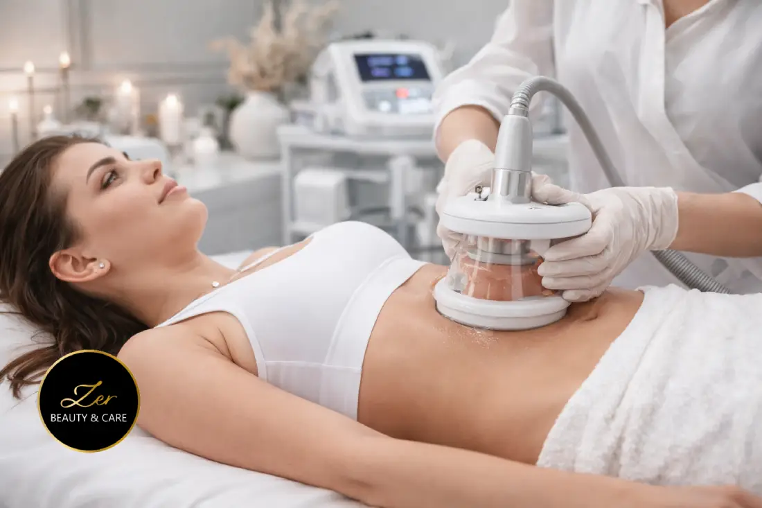 Körfez bölgesel zayıflama hizmeti karın inceltme ve sıkılaştırma cihazı uygulaması Zer Beauty Körfez güzellik merkezi